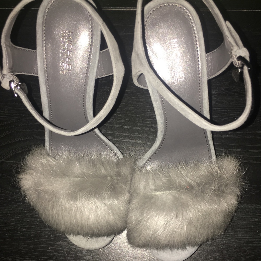 Michael Kors fur covered sandals